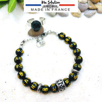 PARURE OBSIDIENNE NOIRE PROTECTION OHM