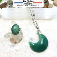 PARURE DUO PENDENTIF ET BAGUE AVENTURINE