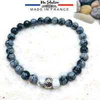 BRACELET ANTI DEPRESSION obsidienne flocon de neige