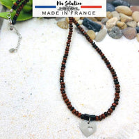 COLLIER PROTECTION OBSIDIENNE ACAJOU