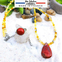 PARURE JASPE ET OPALE JAUNE