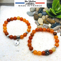 Bracelet aventurine orange 8 mm