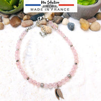 BRACELET DE CHEVILLE QUARTZ ROSE
