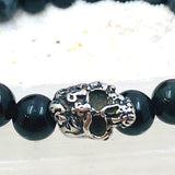 Bracelet homme Labradorite avec Perle Tête de Mort