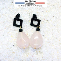 BOUCLES LARME QUARTZ ROSE