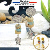 BOUCLES PENDANTES JASPE AQUA TERRA