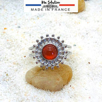 BAGUE RÉGLABLE SOLEIL CORNALINE