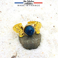 BAGUE LAPIS LAZULI FLEUR