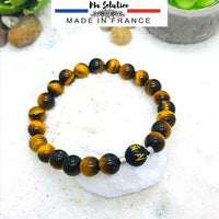 BRACELET DUO OEIL DE TIGRE/OBSIDIENNE