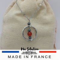 COLLIER PENDENTIF CORNALINE HEMATITES - Ma Solution Bijoux