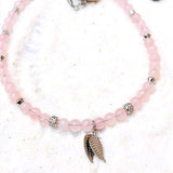 BRACELET DE CHEVILLE QUARTZ ROSE