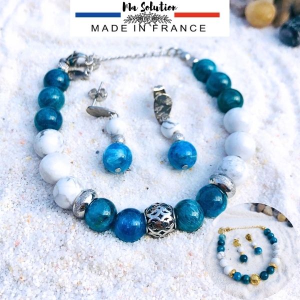 Coffret Apatite Bleue et Howlite Perte de poids