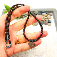 COLLIER PROTECTION OBSIDIENNE ACAJOU