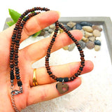 COLLIER PROTECTION OBSIDIENNE ACAJOU