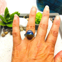 BAGUE REGLABLE OVALE 7 CHAKRAS