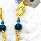 Boucles d'oreille apatite bleu