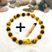 BRACELET ABONDANCE PIXIU Œil de tigre et jade