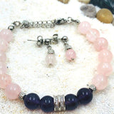 Coffret quartz rose et améthyste Mieux dormir