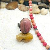 PARURE RHODONITE ENERGIE DU COEUR
