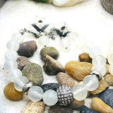 PARURE SELENITE STABILITÉ EMMOTIONELLE