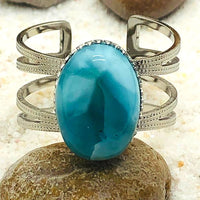 BAGUE REGLABLE LARIMAR acier chirugical