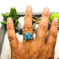 BAGUE REGLABLE LARIMAR acier chirugical