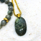 DUO BRACELET ET PENDENTIF LABRADORITE