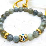 DUO BRACELET ET PENDENTIF LABRADORITE