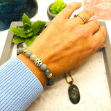 DUO BRACELET ET PENDENTIF LABRADORITE