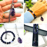 DUO BRACELET ET PENDENTIF ANTI STRESS AMETHYSTE