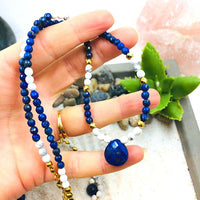 PARURE SÉRÉNITÉ LAPIS LAZULI ET HOWLITE