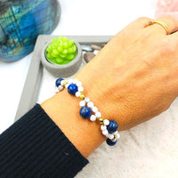 PARURE SÉRÉNITÉ LAPIS LAZULI ET HOWLITE