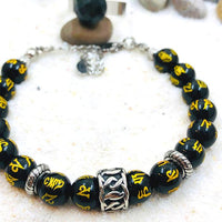 PARURE OBSIDIENNE NOIRE PROTECTION OHM
