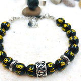 PARURE OBSIDIENNE NOIRE PROTECTION OHM