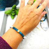 PARURE PENDENTIF APATITE BLEUE ET HOWLITE PERTE DE POIDS