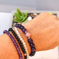 BRACELET DUO AMETHYSTE/RHODOCHROSITE