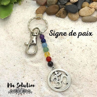 Porte clés 7 chakras fermoir