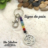 Porte clés 7 chakras fermoir