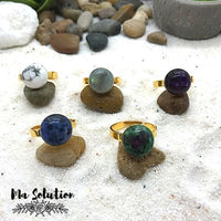 BAGUE SODALITE PM Plaqué Or 24k
