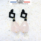 BOUCLES LARME QUARTZ ROSE