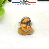 BAGUE REGLABLE JASPE BRECHIQUE