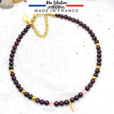 BRACELET DE CHEVILLE  GRENAT