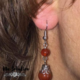 BOUCLES PENDANTE CORNALINE - Ma Solution Bijoux