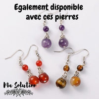 BOUCLES PENDANTE CORNALINE - Ma Solution Bijoux