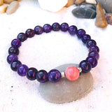 BRACELET DUO AMETHYSTE/RHODOCHROSITE