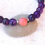 BRACELET DUO AMETHYSTE/RHODOCHROSITE