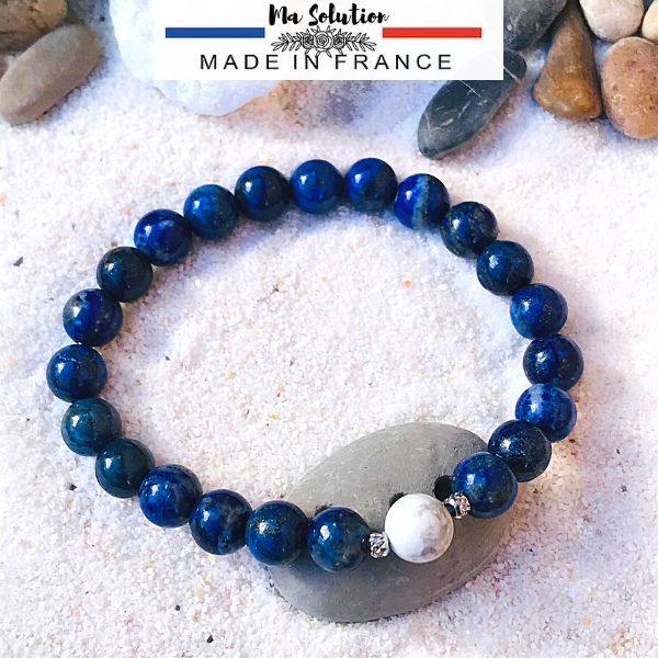 BRACELET DUO LAPIS LAZULI/HOWLITE