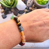 BRACELET 7 CHAKRAS BOUDDHA ACIER