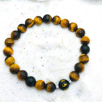 BRACELET DUO OEIL DE TIGRE/OBSIDIENNE