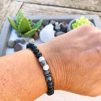 BRACELET ANTI DEPRESSION obsidienne flocon de neige